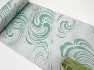 アンティーク　流水模様織り出し　名古屋帯地反物